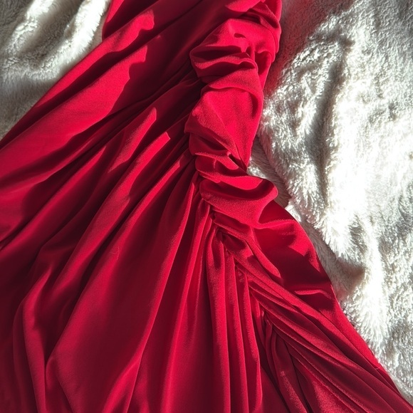Norma Kamali Diana dress red NEW NWT sz XS ruched bodycon cocktail formal maxi - Picture 15 of 16